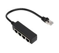 Aramox Adaptateur Répartiteur Ethernet RJ45 1 à 4, Répartiteur Réseau Haute Vitesse avec Contacts Plaqués Or à 8 Broches pour Une Connexion Stable, Idéal pour Le Bureau à Domicile et Une Utilisation