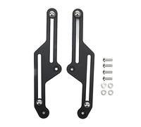 Aramox Ajusteurs de Pare-Brise, Paire de Supports de Pare-Brise Réglables pour Moto Anodisé Noir Remplacement pour Tenere 700 XT700Z 2019-2021