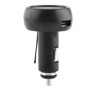 ARAMOX allume-cigare de voiture Double affichage numérique LED Voltmètre Thermomètre Allume-cigare USB Chargeur de voiture (vert,