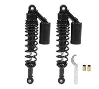 Aramox Amortisseur De Moto, Paire 340mm Universel Amortisseur De Moto Arrière Suspension Ressort pour ATV SUV(le noir)