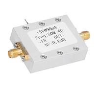 Aramox Amplificateur à Large Bande en Alliage en Aluminium, Amplificateur de Signal RF à Faible Bruit pour Radio FM 0,05-4GHz, Idéal pour Les Systèmes de Télécommande et la Communication RF