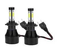 Aramox Ampoule avant pour voiture, 2pcs véhicule X7-COB 6500K H7 LED phare avant haute ampoule en aluminium ABS