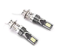 Aramox Ampoules Antibrouillard LED H3, 2 Ampoules de Phare LED 24 W, Ampoules de Feux Diurnes 12 V à 24 V pour Voitures, Camions, SUV, Camionnettes, 6000 K à 7500 K