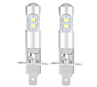 Aramox Ampoules de phare, 2x H1 6000K super blanc 100W Kit d'ampoules de phare à LED Feux de croisement