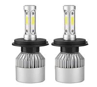 Aramox Ampoules de phare à LED, 2pcs H4 LED 36W 8000LM phare de voiture lampe frontale Hi/Lo faisceau ampoules automatiques 6000K (blanc)