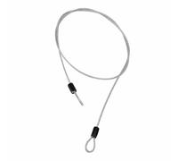 Aramox Antivol de Bagage argenté, Câble de sécurité en Acier PVC et Aluminium 100 Cm 2 Mm, Câble Métallique de Verrouillage de Voyage à Double Boucle 2 Pièces pour Bagages, Vélo, Cadenas en U,