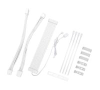 Aramox ARGB Extension Sleeved Cable Kit, 36 LEDs Sync | Compatible avec la carte mère 5V 3 broches, câble double GPU, fil néon en silicone, décoration d\'éclairage PC DIY