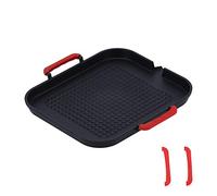Aramox Assiette de Barbecue, Plaque à Pâtisserie Antiadhésive, Casserole de Grill en Alliage en Aluminium épais pour une Utilisation à la Maison et en Plein Air (Plateau de cuisinière à induction à