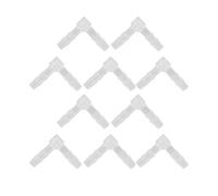 Aramox Assortiment de Connecteurs de Tuyau, 10 Raccords Barbelés Coudés à 90 Degrés, Raccords de Tuyaux en Plastique PE pour Conduites d'air, d'eau, de Mazout, Connecteurs Durables en Forme de L