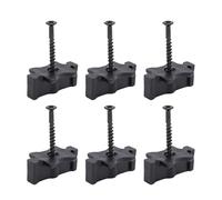 Aramox Attaches de Terrasse Composite, 100 Pièces Clips en Plastique avec Vis en Acier Inoxydable, Noir, pour L'installation de 50 Pieds Carrés de Platelage