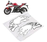 Aramox Autocollant de moto 3D autocollant de crâne, 2Pcs 3D autocollant de décor d'autocollant de voiture de tête de crâne 3D