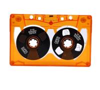 Aramox Bande D'enregistrement Vierge, Cassette Double Face de Type I, Biais Normal, 50 Minutes, pour Punk Rock, Musique Indépendante, Orange et Noir