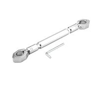Aramox Barre d'équilibre de moto, barre transversale universelle en alliage d'aluminium de 22 mm, guidon de moto, renfort d'accessoires de levier (argent)