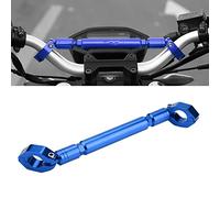 Aramox Barre d'équilibre de moto, barre transversale universelle en alliage d'aluminium de 22 mm, guidon de moto, renfort d'accessoires de levier (bleu)