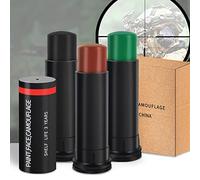 Aramox Bâton de Peinture pour Camouflage, Savon à Eau Propre Facile, Maquillage de Camouflage pour les Enfants de Rôle Militaire, 3 Couleurs en Set