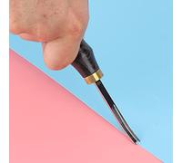 Aramox Biseauteur de Bord en Cuir 10 Mm, Lame en Acier de qualité Supérieure avec Manche en Bois pour Couper, Amincir et Biseauter les Bords du Cuir, Outil de Bricolage du (Santal)