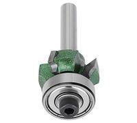 Aramox Bit Routeur de Modèle de Garniture à Chasse d'eau, Outil de Bordure en Acier en Tungstène 4 Dents, Tige de 1/4 de Pouce pour les Menuiseurs et les Projets de Bricolage (1/4 * R2)