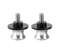 Aramox Bobine de Bras oscillant, 2pcs 8mm Moto CNC arrière Stand Bras de balançoire Sliders Stand Bobbins Bras oscillant(Argent)