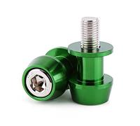 Aramox Bobine de Bras Oscillant Moto, Support de Bras Oscillant, Vis du Bras Oscillant en Aluminium CNC M8/M10 pour Motos, Bobines de Bras Oscillant, 2 Pièces, 10mm, Vert