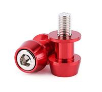 Aramox Bobine de Bras Oscillant Moto, Support de Bras Oscillant, Vis du Bras Oscillant en Aluminium CNC M8/M10 pour Motos, Bobines de Bras Oscillant, 2 Pièces, 10mm, Rouge