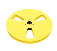 Aramox Bobine de Ruban Vide ABS, Bobine de 7 Pouces, 1, 4 Pouces, avec Bride NAB à 3 Trous, pour à, Lecteurs de Bande, Utilisation d'archives en Studio à Domicile (YELLOW)