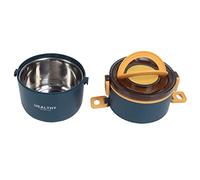 Aramox Boîte à Déjeuner Thermique, Boîte à Déjeuner en Acier Inoxydable de 2 200 Ml avec 3 Couches Amovibles, Intérieur en Acier Inoxydable 304, Couvercles Résistants aux Fuites, à Portable pour le