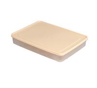 Aramox Boîte de Congélation Rapide, Matériau PP de qualité Supérieure, Conteneurs de Stockage Empilables pour Réfrigérateur, Stockage des Aliments Résistant à l'humidité pour la Cuisine ou le (Beige)