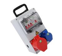 Aramox Boîte de Distribution de Prise Industrielle Portative, Boîte de Sortie Portable en Plastique d'ingénierie pour les Chantiers de Construction, étanche IP44-67, 250x150x100mm