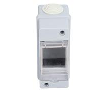 Aramox Boîte de Protection de Distribution PC en Caoutchouc Transparent, Couvercle de Disjoncteur IP65 pour Disjoncteurs à 2 Voies, Panneaux de Commande électriques Extérieurs 120 X 53 X 90 Mm,