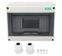 Aramox Boîte de Protection de la Distribution à 8 Voies, Matériau ABS, Couverture Transparente, IP65, Enclos électrique pour la Maison, l'atelier et les Hôtels