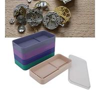 Aramox Boîte de Rangement de Pièces de Montre, 5 Couches, étui de Rangement d'accessoires de Montre, Récipient en Plastique Durable Anti-poussière pour Outils de Réparation d'horloger et Stockage