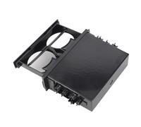 Aramox Boîte de Rangement pour Autoradio, Organisateur Polyvalent en ABS avec Porte-gobelet, Conception à 2 Couches pour Un Accès Facile et Un Gain de Place dans Les Véhicules Universels