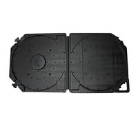 Aramox Boîte de Rangement pour Bobine de Ruban Adhésif de 10 Pouces, étui en Plastique avec Poignée de Transport, Ajustement sécurisé et Papier d'étiquette, Stockage Portable Gris pour une (BLACK)