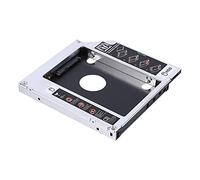Aramox Boîtier de Disque Dur SSD en Aluminium de 12,7 Mm avec Support pour Ordinateur Portable, Installation Facile, Support Double Démarrage, Compatible avec Les Ordinateurs Portables de 2,5 Pouces