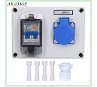 ARAMOX Boîtier Prise Murale Boîte Prise de Courant avec RCD 230V 40A 1P+N