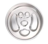 Aramox Bol à Alimentation Lente pour Animaux de Compagnie, en Acier Inoxydable, Conception Anti-déversement pour Une Alimentation Lente Soucieuse de Leur santé (Modèle de Chiot)