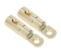 Aramox Borne à Anneau à Vis, Connecteur de Batterie en Laiton plaqué Or, Robuste et Fiable pour Les Applications Automobiles et Audio (4GA)