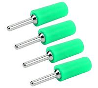Aramox Bouche de Câble de Haut-Parleur à Banane Droite, Connecteur Mâle en Laiton plaqué, Excellente conductivité électrique, Adaptée aux Instruments et Onduleurs électroniques (Green)