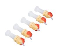 Aramox Bouchons de Paille de sécurité Anti-déversement pour Enfants, Couvercle en Silicone Portable pour Bouteilles D'eau pour Enfants, Paquet de 5 (rouge)