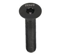 Aramox Boulon de Tige en Alliage en Alliage en Titane M6x30 Mm Boulon de Capuchon Vis de Léger à l'épreuve de la Rouille avec Conception Haute Résistance pour Réparation de Vélo (Black)