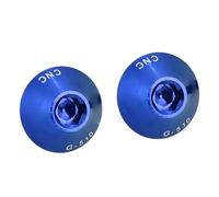 Aramox Boulons Hexagonaux pour Porte-bidon de Vélo, Vis en Alliage d'aluminium M5 X 12 Mm pour Support de Porte-bidon de Vélo, 2 Pièces Rouge Bleu Noir en Option (BLUE)