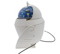 Aramox Boussole de Véhicule, Matériau ABS, Navigation Précise, Taille Compacte pour Le Camping en Plein Air et Une Utilisation Marine (White)