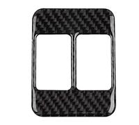 Aramox Bouton de chauffage couverture, siège de voiture intérieur en fibre de carbone console centrale centre de la couverture de chauffage bouton Fit pour 86 2013-2017