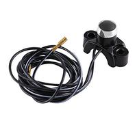 Aramox Bouton demarrage Moto, commutateur de Moteur de Guidon Liens commutateurs de Moteur, Bouton d'arrêt du Moteur de Moto de début de démarrage pour KIT DE VTT(Black)