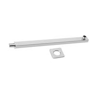 Aramox Bras d'extension de Douche de 35 Cm, Tuyau d'extension de Pomme de Douche en Acier Inoxydable, Montage Mural avec Couvercle Décoratif pour Hauteur et Angle, Utilisation dans la Salle de