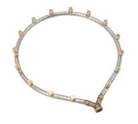 Aramox Bulle Annulaire Multifonctionnelle, Atomiseur Multi-tête en Acier Inoxydable, Pulvérisation Réglable pour Jardins et Pelouses, G3 / 8 Femelle Connexion (15 Tête)