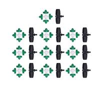 Aramox Buse de Brumisation 10 Ensembles de Buse d'irrigation par Pulvérisation d'atomisation en Plastique pour Tubes de 8 Mm et 12 Mm Brumisation 'eau Complète pour Jardin de Fleurs Pépinière