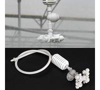 Aramox Buse de Pulvérisation Suspendue Arroseur d'irrigation en PVC Arroseur à 4 Têtes Atomisation Fine Distribution Uniforme de l'eau pour Le Refroidissement et l'irrigation des Semis de Serre