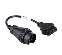 Aramox Câble Adaptateur OBD2, 38 Broches vers 16 Broches OBD2, câble de Diagnostic pour Camion