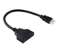 ARAMOX Câble adaptateur répartiteur HDMI Câble adaptateur séparateur 1080P HDMI mâle vers double HDMI femelle 1 à 2 voies pour